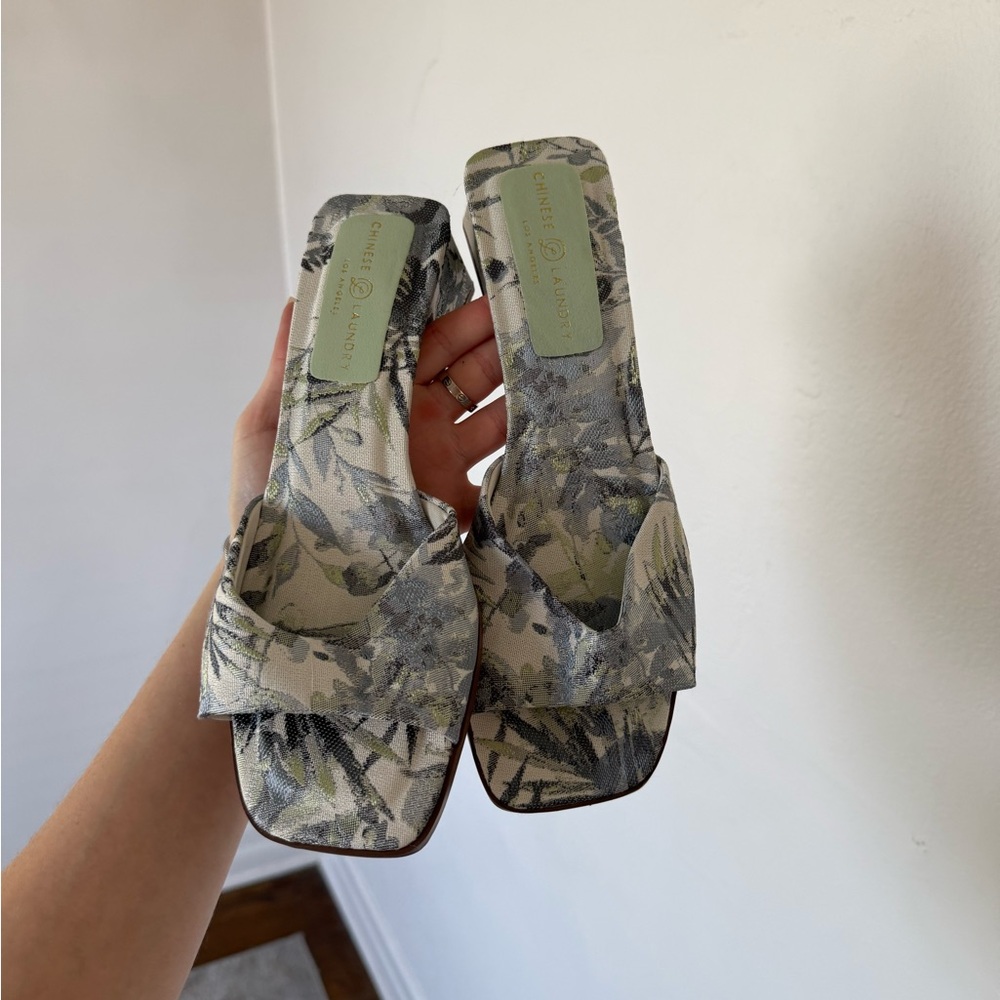 Printed Women's Kitten Heel Sandals